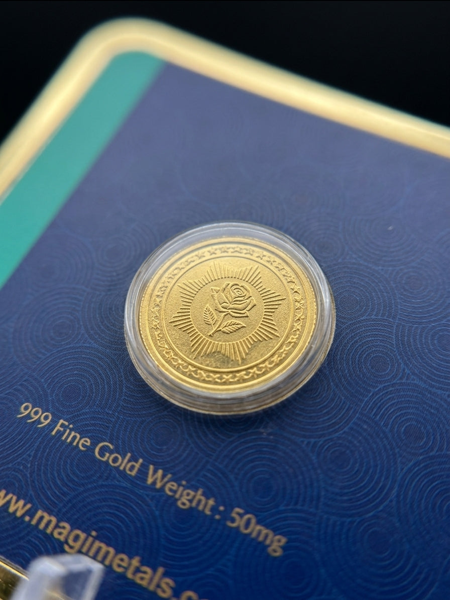 Magi Light Weight 50mg Pure Gold Rose Design